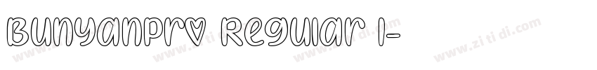 BunyanPro Regular I字体转换